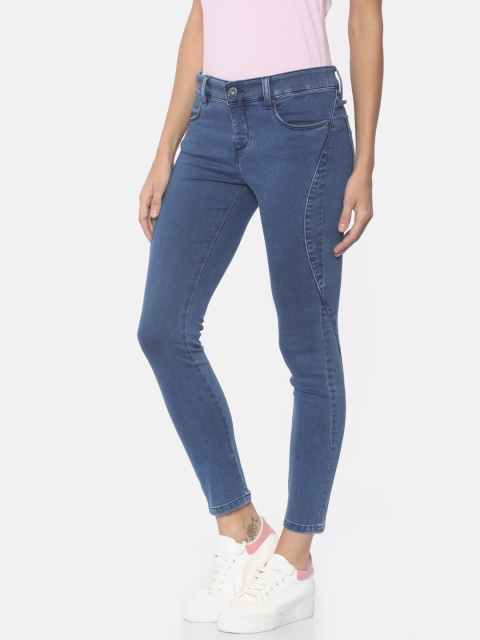 

Pepe Jeans Women Blue Skinny Fit Low-Rise Clean Look Stretchable Jeans