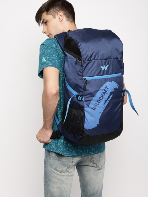 

Wildcraft Men Blue Printed Rucksack