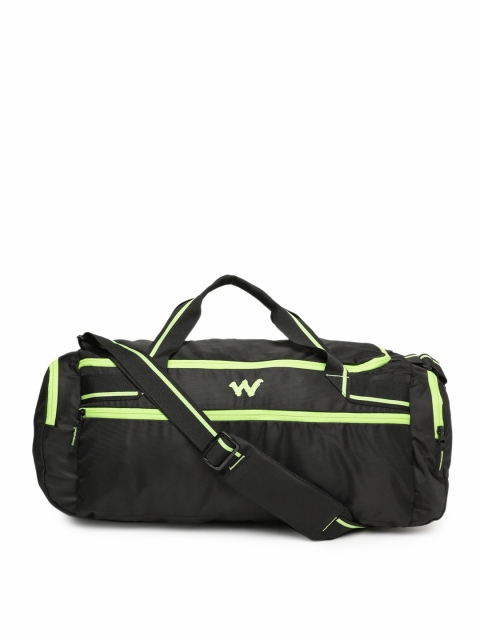 

Wildcraft Men Black & Green Medium Duffel Bag