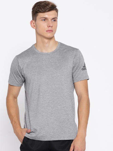 

ADIDAS Men Grey Melange FreeLift Textured Training T-shirt