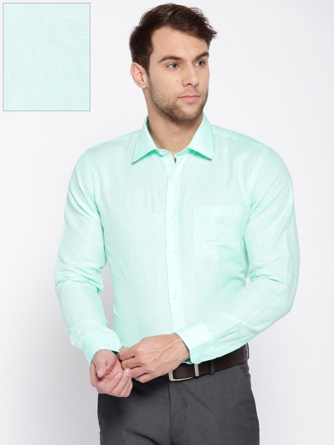 

Oxemberg Men Green Slim Fit Solid Formal Shirt