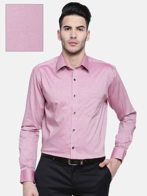 

Oxemberg Men Pink Slim Fit Solid Formal Shirt