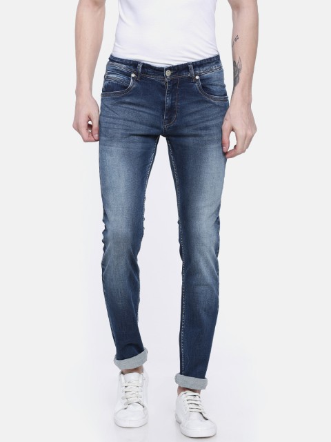 

Oxemberg Men Blue Slim Fit Low-Rise Clean Look Stretchable Jeans