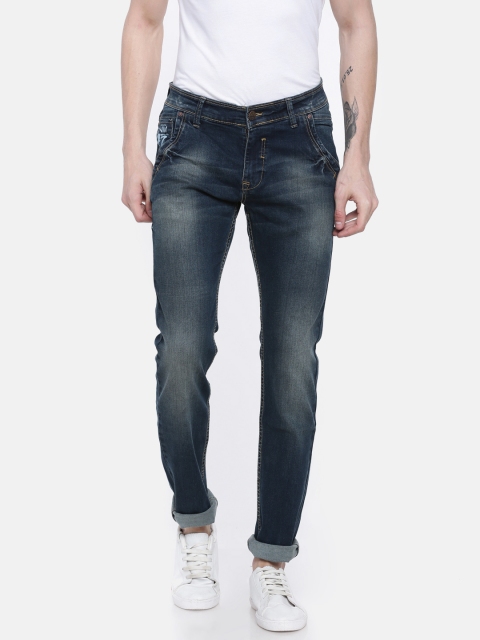 

Oxemberg Men Blue Slim Fit Low-Rise Clean Look Stretchable Jeans