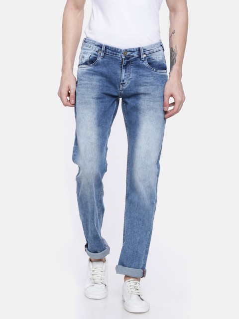 

Oxemberg Men Blue Slim Fit Low-Rise Clean Look Stretchable Jeans