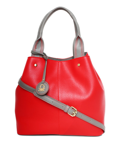 

United Colors of Benetton Red Solid Shoulder Bag