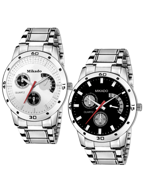 

Mikado Men Set Of 2 Analogue Watches 6092, Silver