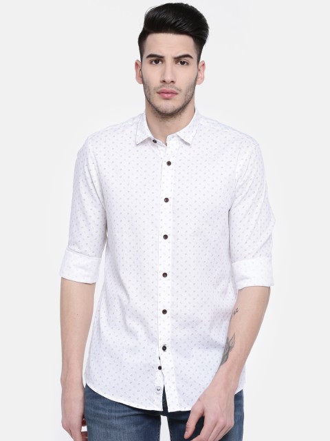 

Solly Sport Men White Regular Fit Printed Casual Shirt