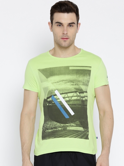 

Solly Sport Men Green Printed Round Neck Tennis T-shirt