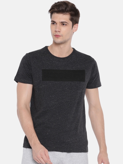 

Solly Sport Men Charcoal Black Printed Round Neck T-shirt