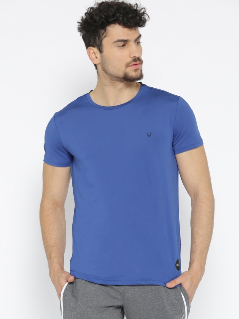 

Solly Sport Men Blue Solid Round Neck Tennis T-shirt