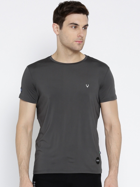 

Solly Sport Men Charcoal Grey Solid Tennis T-shirt