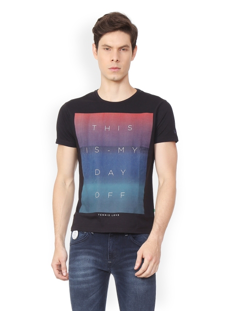 

Solly Sport Men Black Printed Round Neck T-shirt