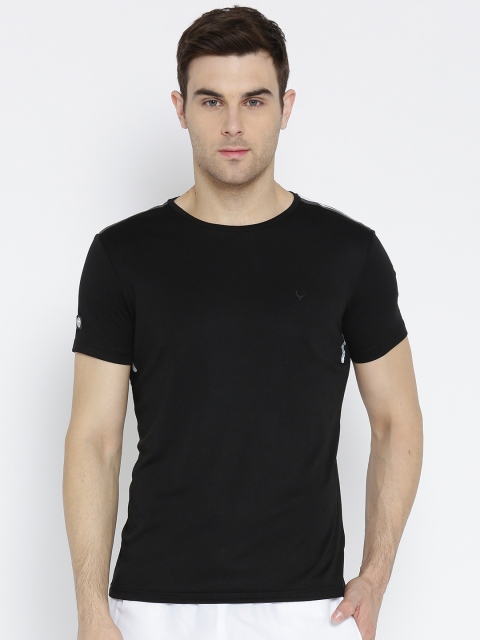 

Solly Sport Men Black Solid Round Neck Tennis T-shirt