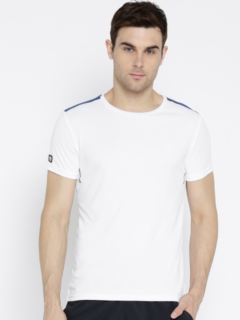 

Solly Sport Men White Solid Round Neck Tennis T-shirt