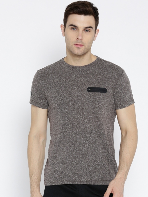 

Solly Sport Men Charcoal Grey Solid Round Neck Tennis T-shirt