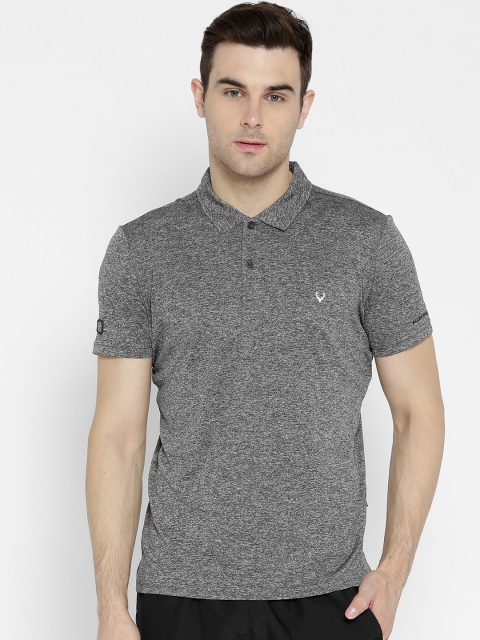 

Solly Sport Men Charcoal Grey Solid Tennis Polo T-shirt