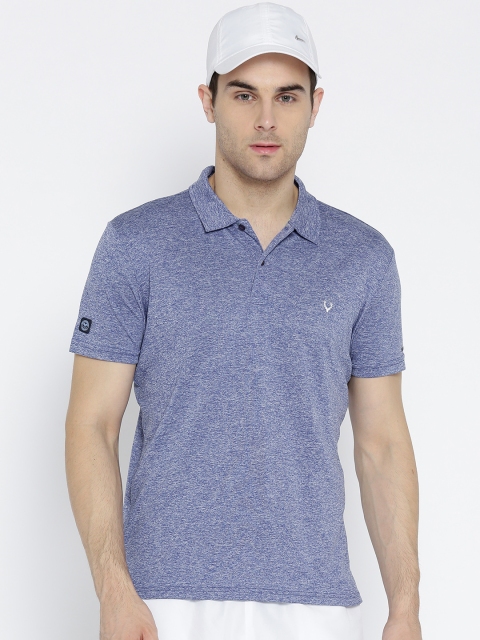 

Solly Sport Men Blue Solid Polo Collar Tennis T-shirt