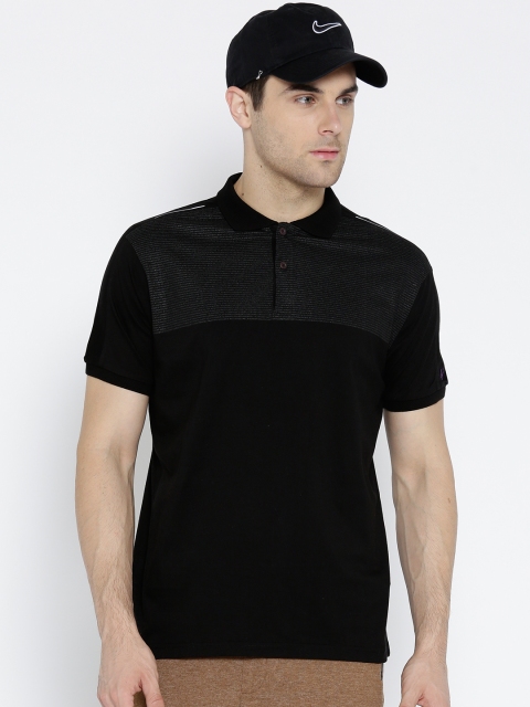 

Solly Sport Men Black Tennis Polo Collar T-shirt