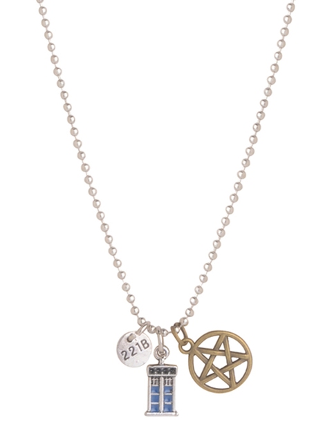 

EFG Silver-Toned Chain With Pendant