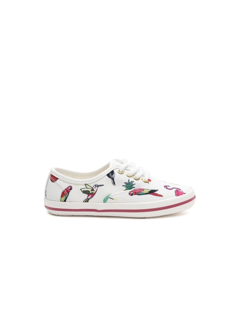 

United Colors of Benetton Boys White Printed Sneakers