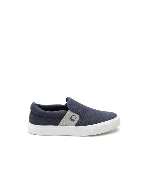 

United Colors of Benetton Boys Navy Blue Slip-On Sneakers