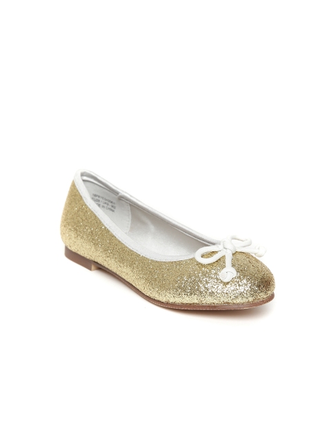 

United Colors of Benetton Girls Gold-Toned Shimmer Ballerinas
