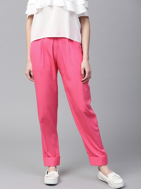 

GERUA Women Pink Regular Fit Solid Trousers