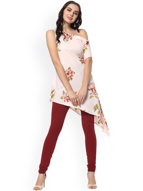 

ZIYAA Women Peach-Coloured Printed A-Line Kurta