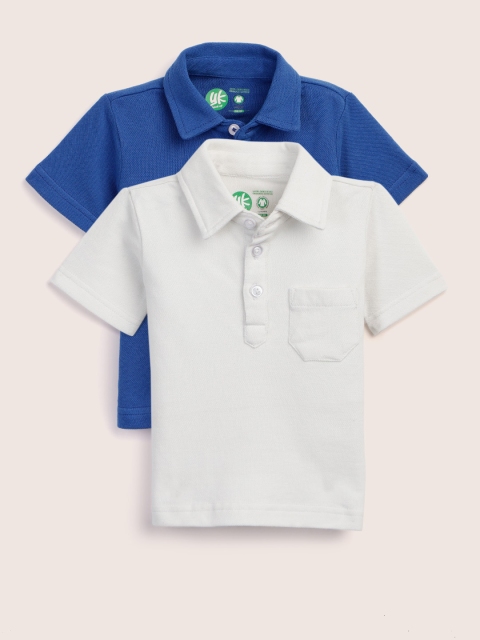 

YK Organic Infant Boys Pack of 2 Polo T-shirts, White