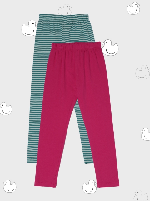 

YK Organic Girls Pack of 2 Leggings, Pink