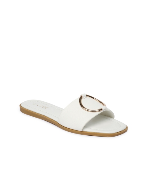 

CODE by Lifestyle Women White Solid Open Toe Flats