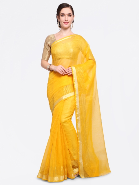 

Rajnandini Yellow Woven Design Pure Cotton Saree