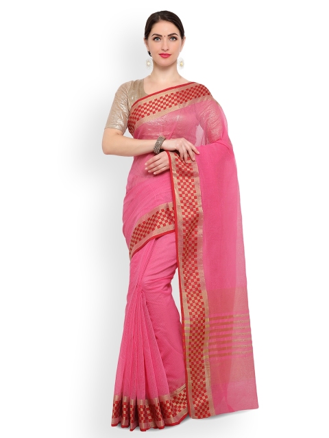 

Ligalz Pink Printed Saree
