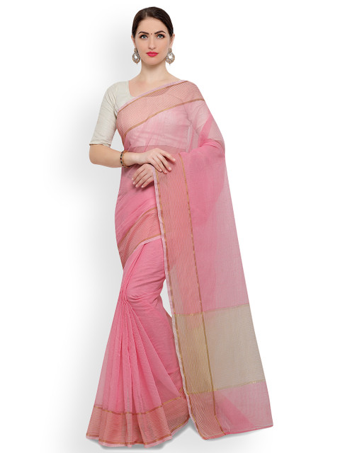 

Ligalz Pink Printed Saree
