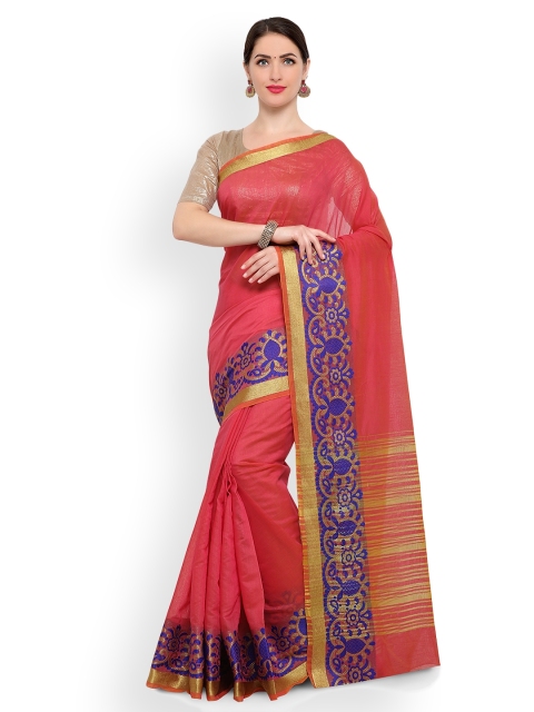 

Ligalz Pink Embroidered Saree