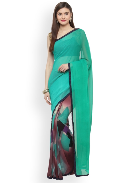 

Shaily Green Embellished Pure Georgette Saree