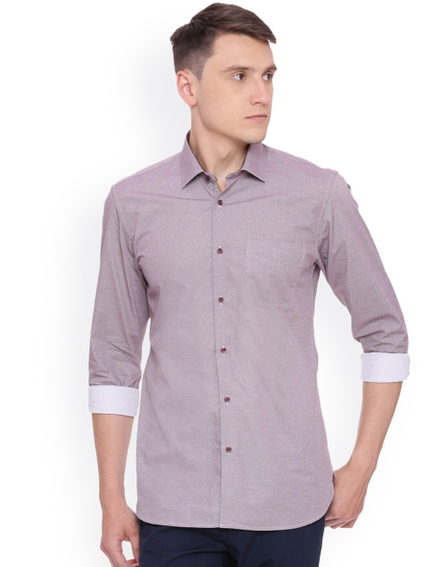 

Peter England Men Mauve Slim Fit Printed Casual Shirt