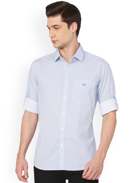 

Van Heusen Sport Men White Slim Fit Printed Casual Shirt
