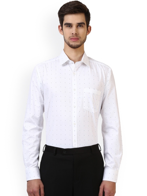 

Park Avenue Men White Slim Fit Printed Formal Shirt