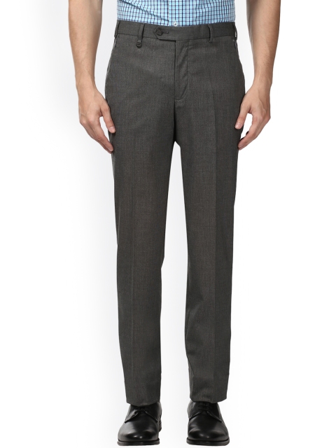 

Park Avenue Men Grey Slim Fit Solid Formal Trousers