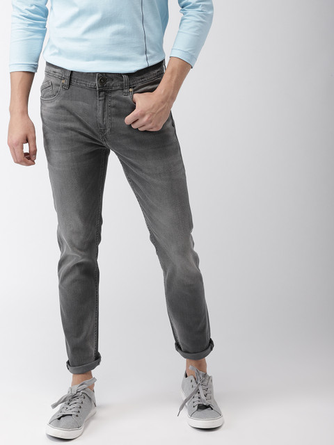 

Mast & Harbour Men Grey Skinny Fit High-Rise Clean Look Stretchable Jeans