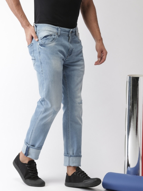

Harvard Men Blue Slim Tapered Fit Mid-Rise Mildly Distressed Stretchable Jeans