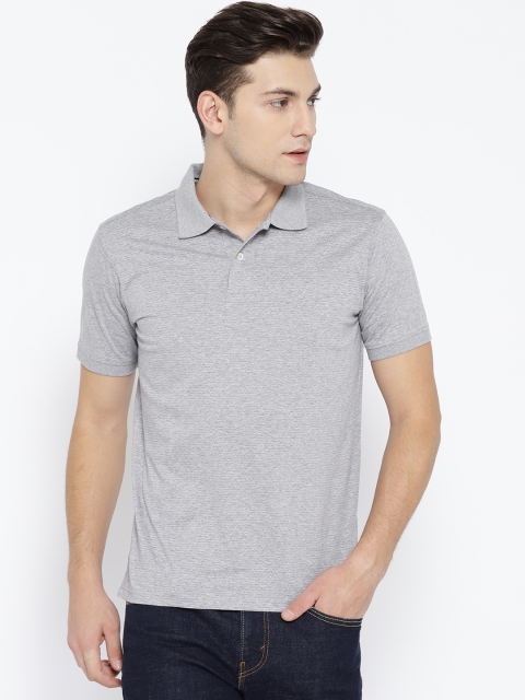 

Allen Solly Men Grey Melange Printed Polo Collar T-shirt