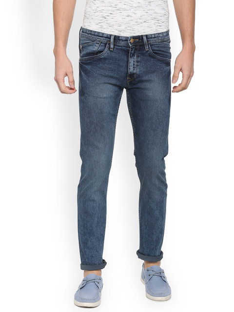 

Solly Jeans Co. Men Blue Skinny Fit Low-Rise Clean Look Stretchable Jeans