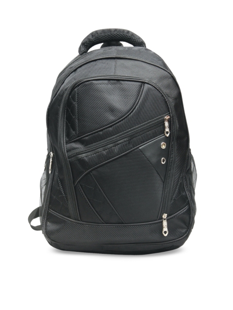 

Harp Unisex Black Textured Backpack