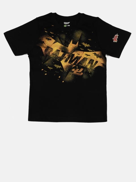 

YK Justice League Boys Black Batman Printed Justice League T-shirt