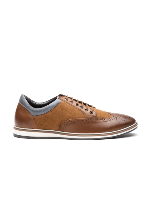 

Carlton London Men Brown Leather Brogues