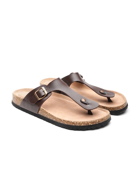 

Carlton London Men Coffee Brown Comfort Sandals