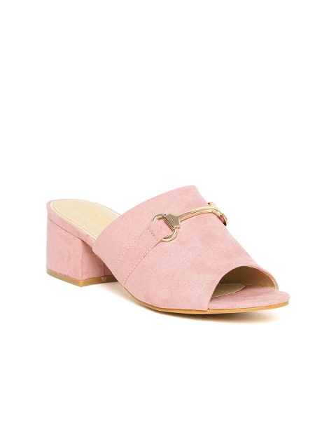 

Truffle Collection Women Pink Solid Mules